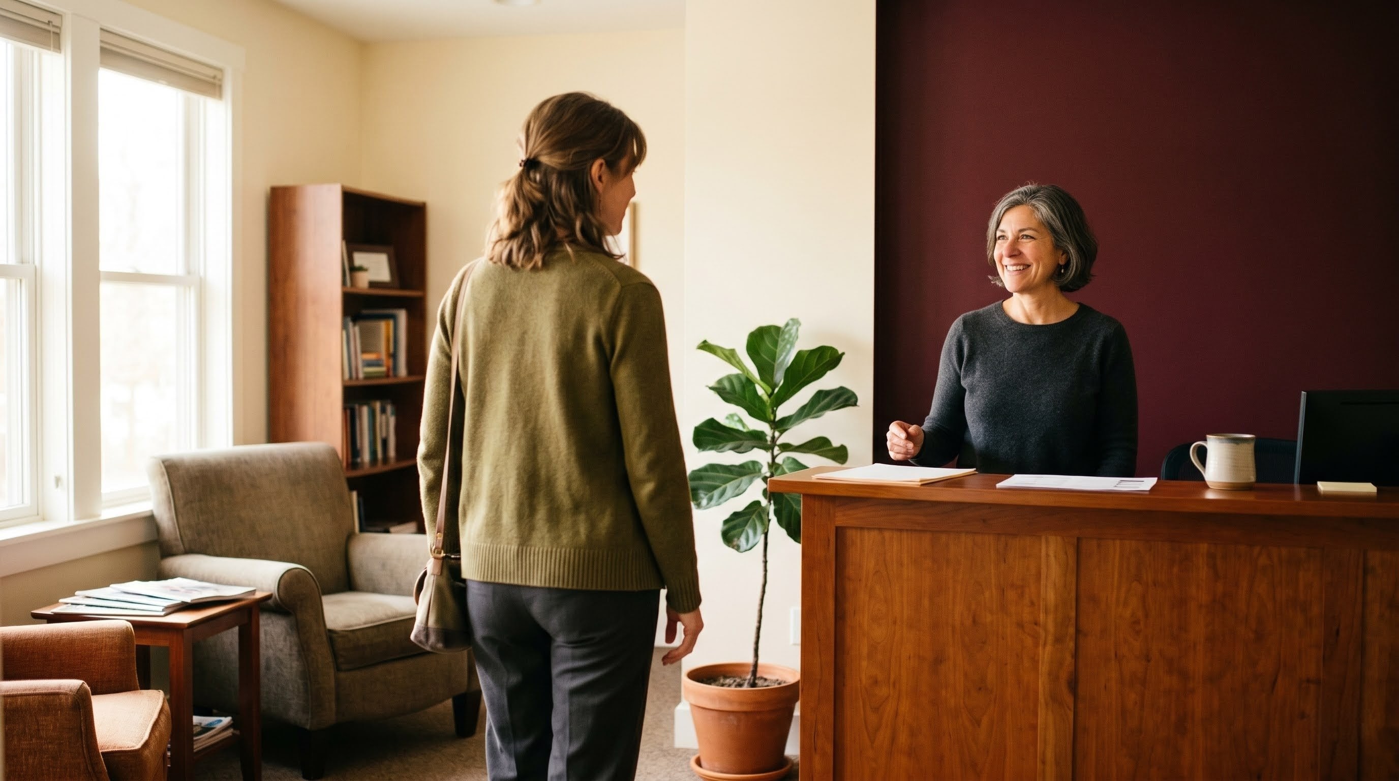 A welcome at the start of a treatment visit
